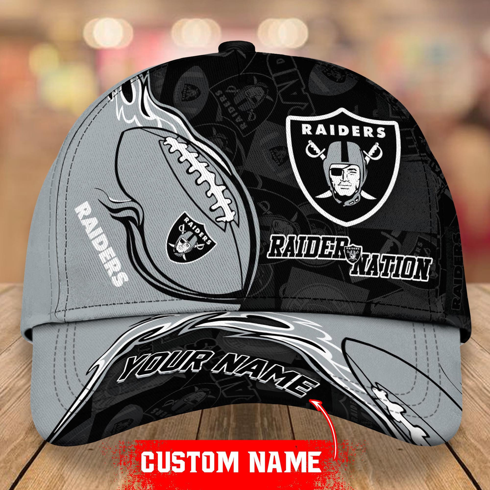 NFL Oakland Raiders Classic Personalized Cap Custom Name For Fan