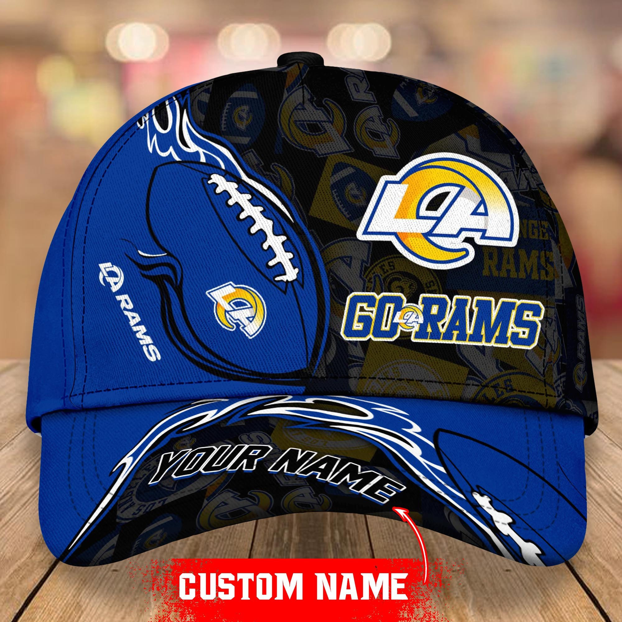 NFL Los Angeles Rams Classic Personalized Cap Custom Name For Fan