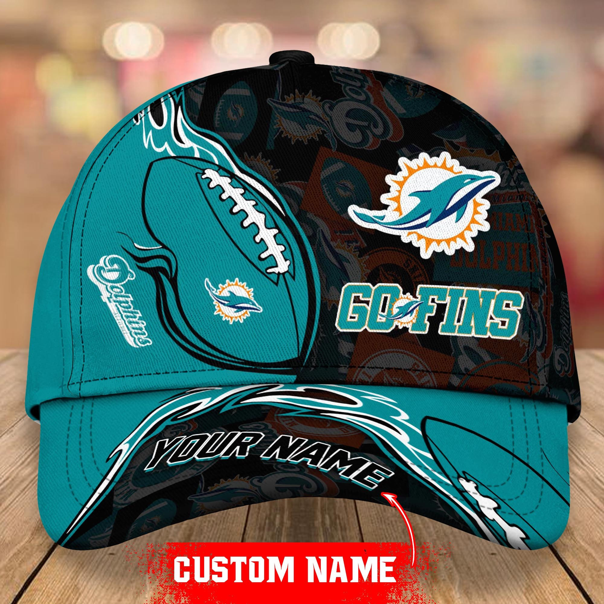 NFL Miami Dolphins Classic Personalized Cap Custom Name For Fan