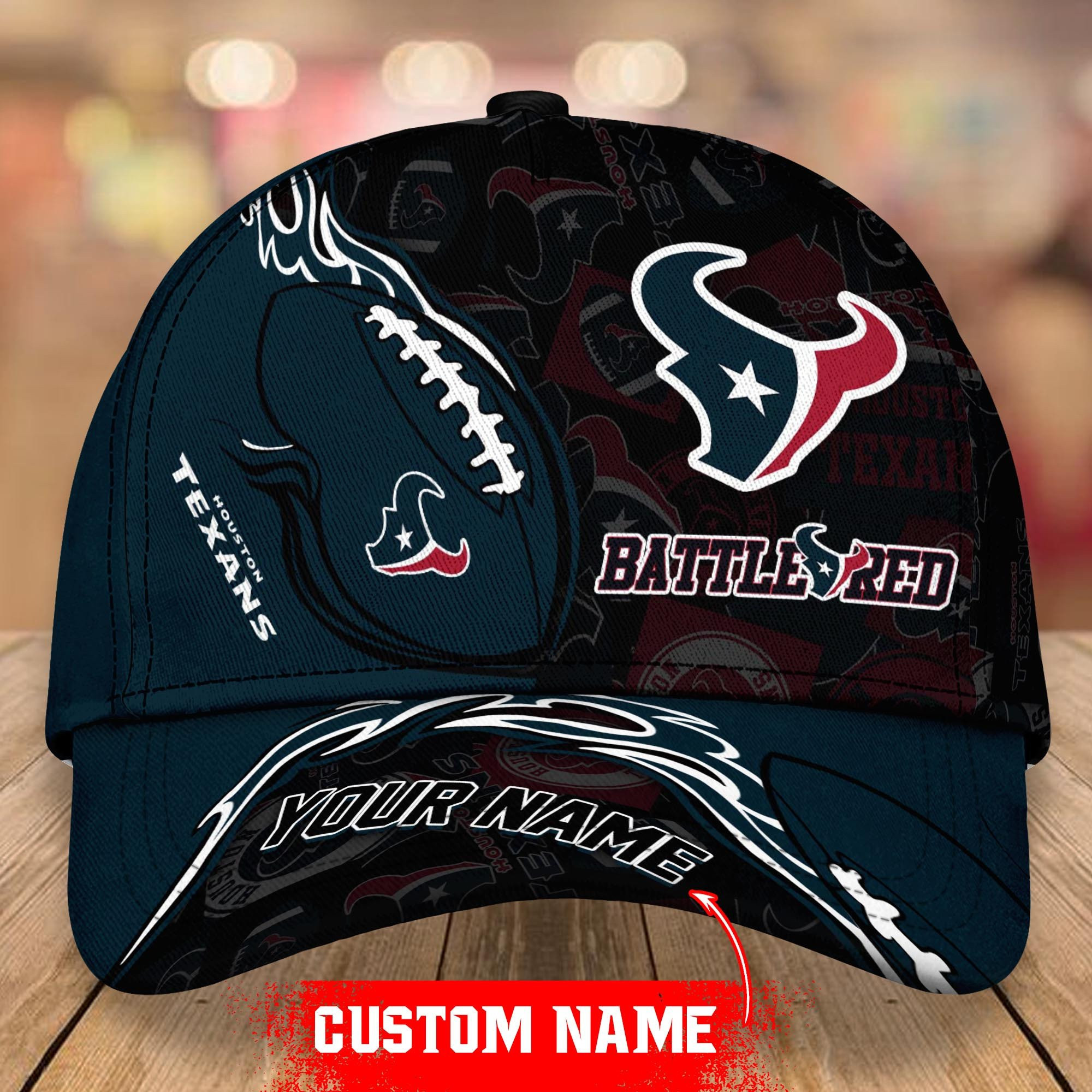NFL Houston Texans Classic Personalized Cap Custom Name For Fan