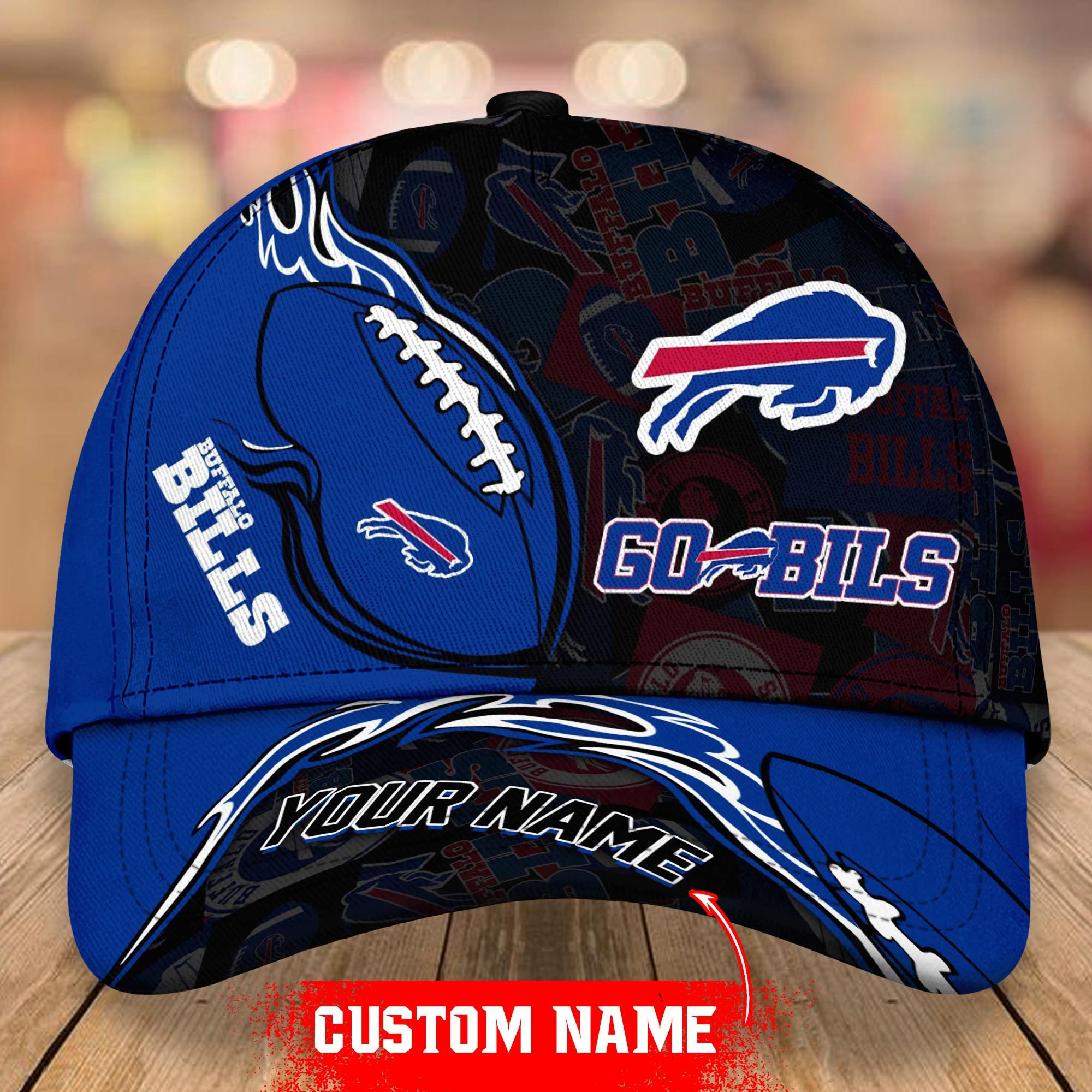 NFL Buffalo Bills Classic Personalized Cap Custom Name For Fan