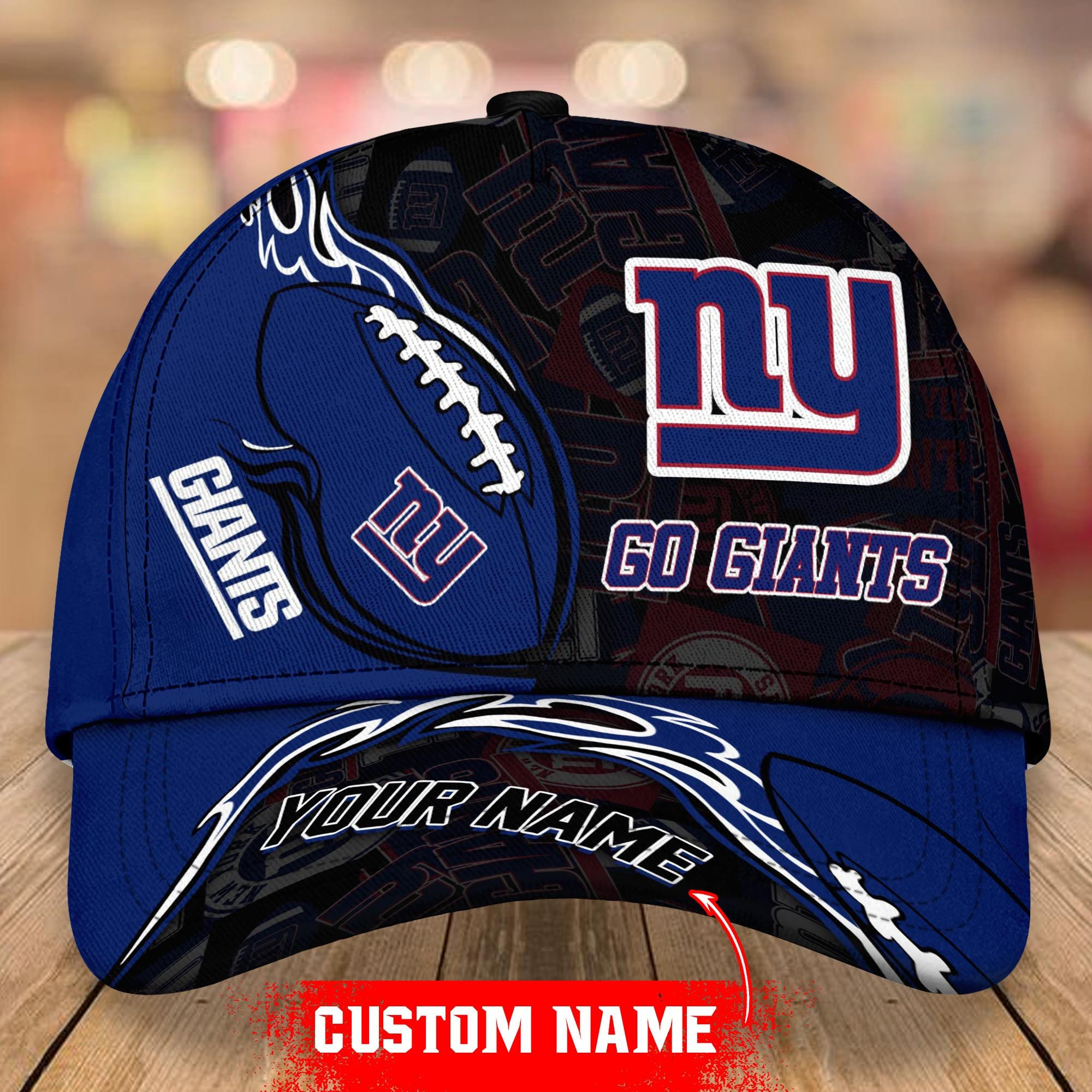 NFL New York Giants Classic Personalized Cap Custom Name For Fan