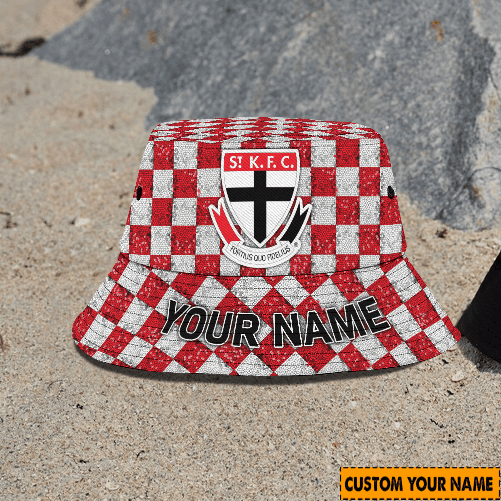 Afl Custom St Kilda Bucket Hat Birthday Present Team Gifts For Fan