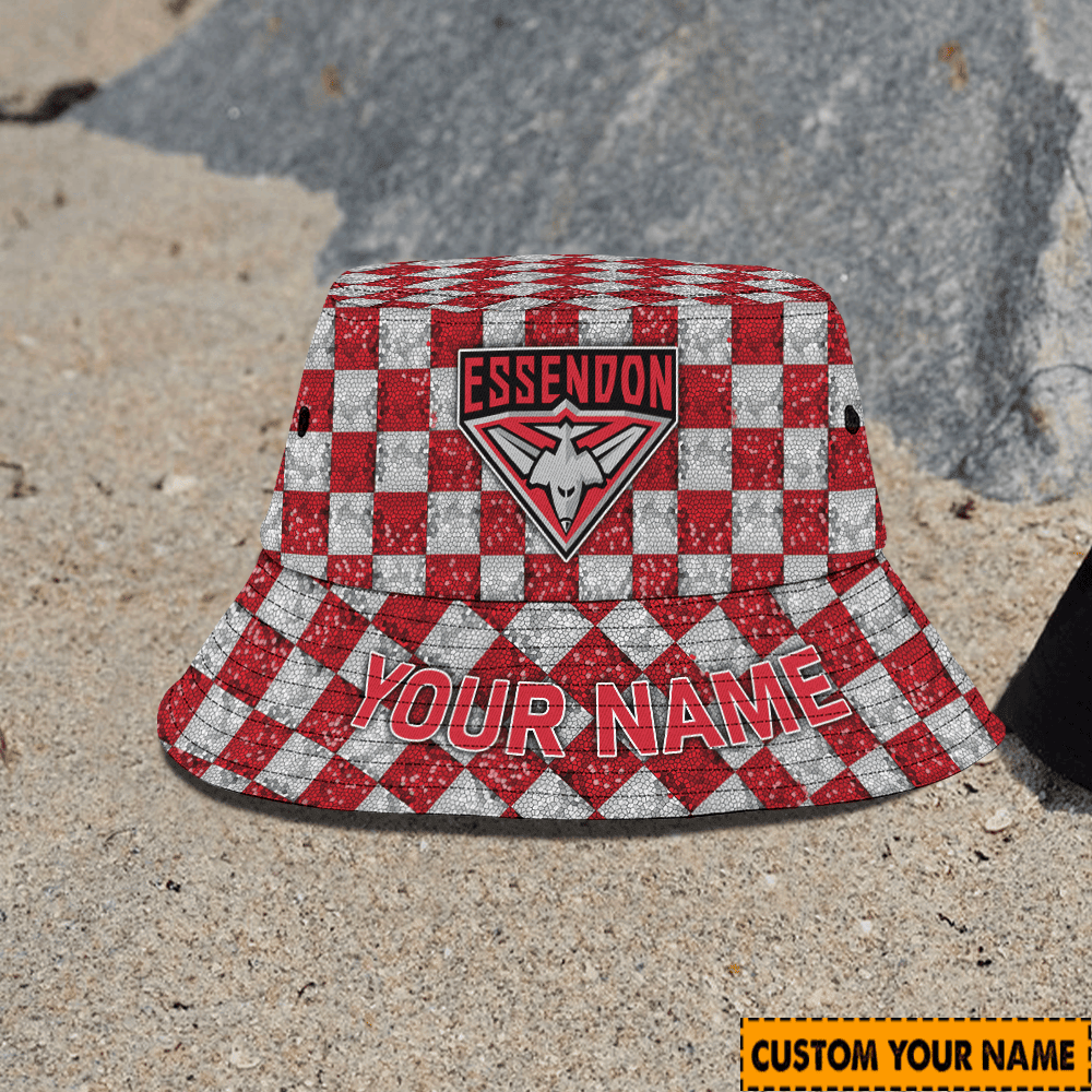 Afl Custom Essendon Bucket Hat Birthday Present Team Gifts For Fan