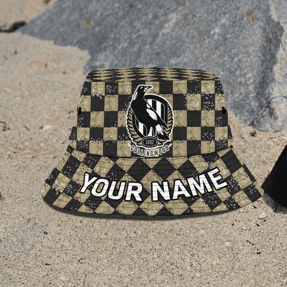 Afl Custom Collingwood Bucket Hat Birthday Present Team Gifts For Fan