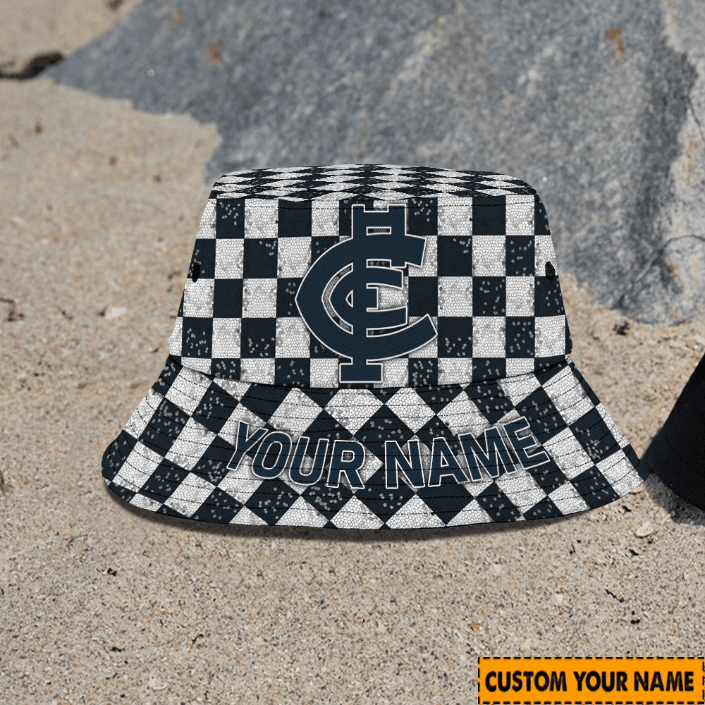 Afl Custom Carlton Bucket Hat Birthday Present Team Gifts For Fan