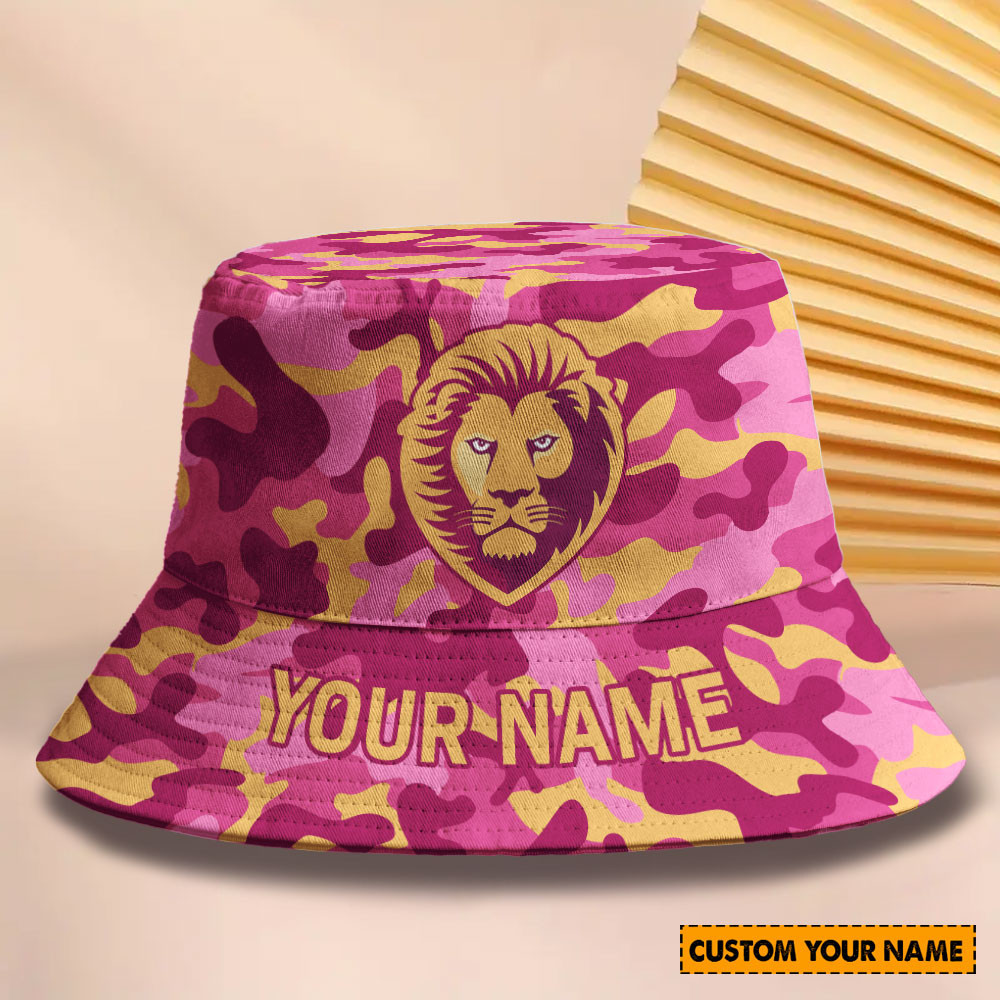 Afl New Personalized Brisbane Lions Bucket Hat For Fan