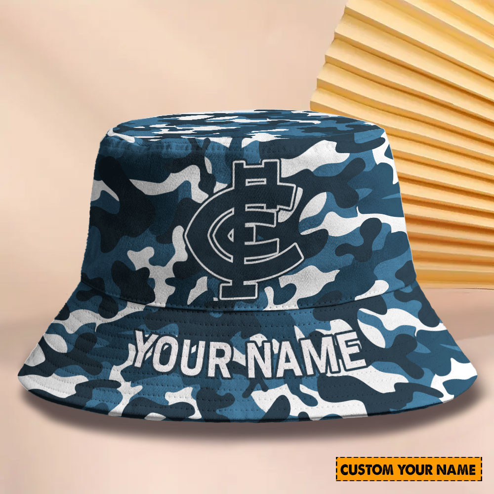 Afl New Personalized Carlton Bucket Hat For Fan