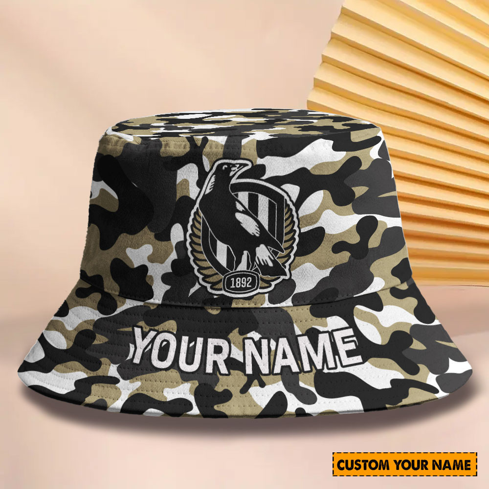 Afl New Personalized Collingwood Bucket Hat For Fan