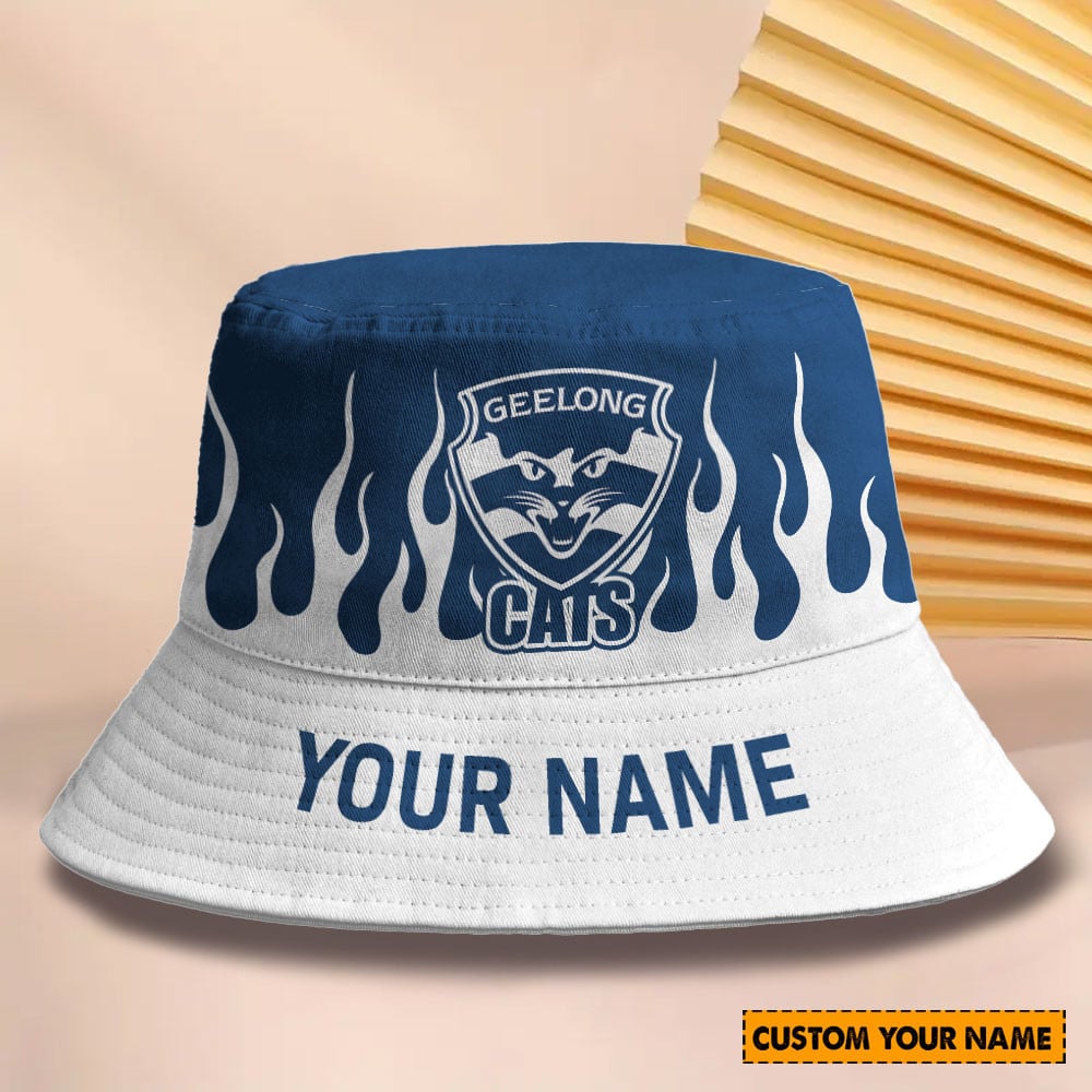 Afl New Personalized Geelong Cats Bucket Hat For Fan