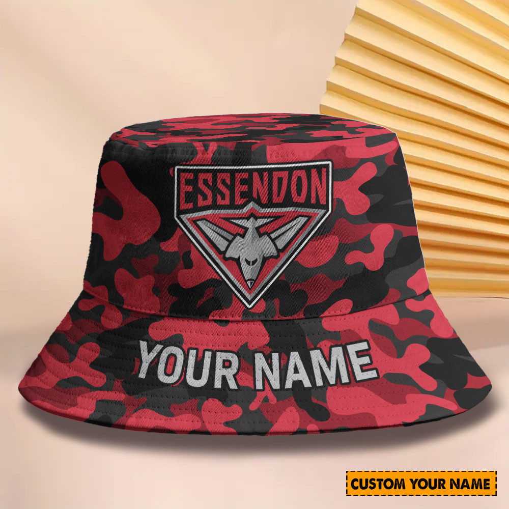 Afl New Personalized Essendon Bucket Hat For Fan