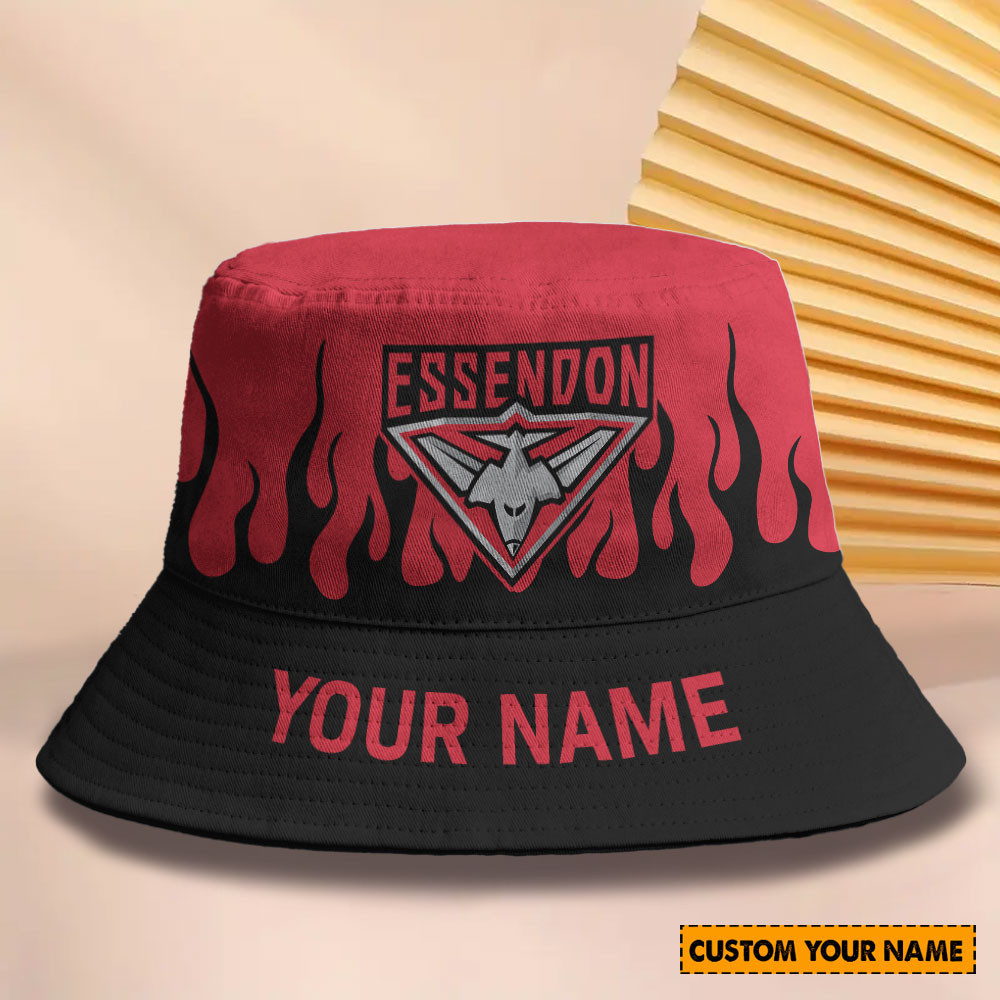 Afl New Personalized Essendon Bucket Hat For Fan