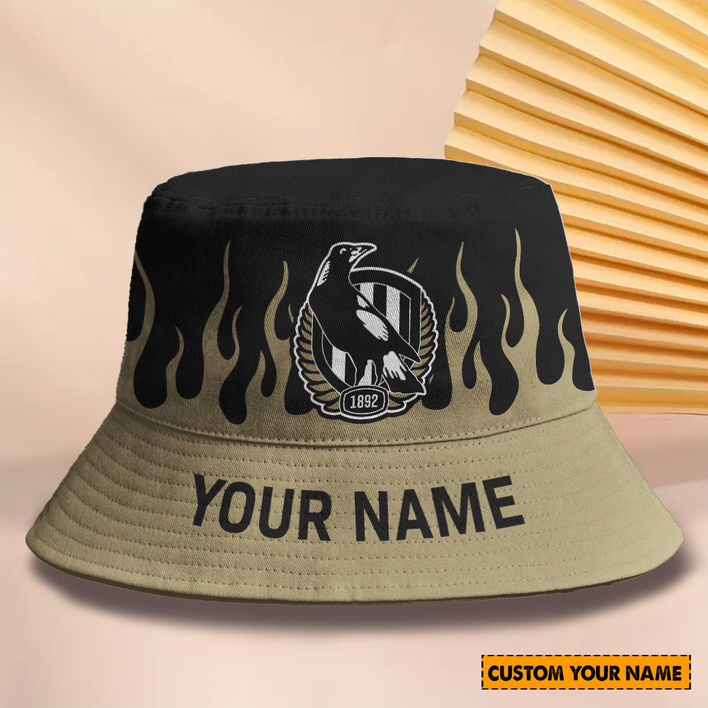 Afl New Personalized Collingwood Bucket Hat For Fan