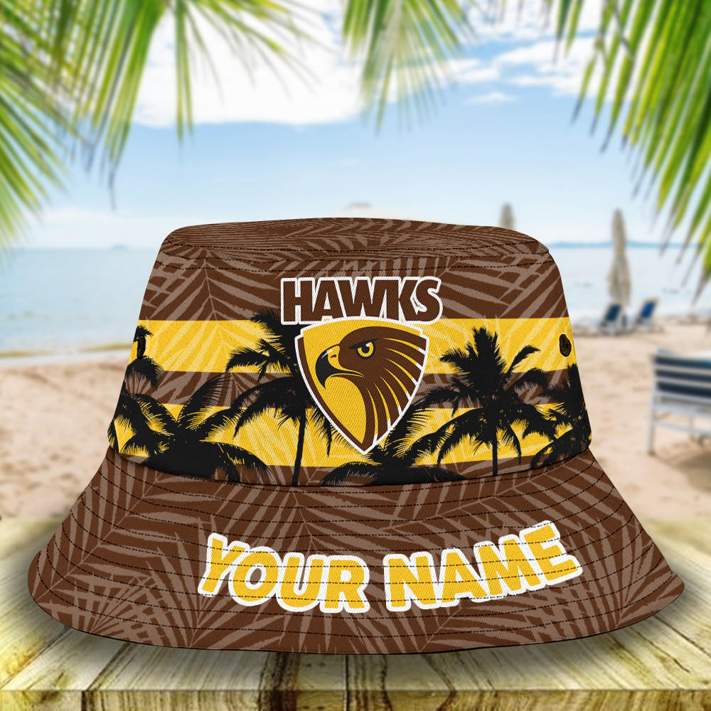 Afl Hawthorn Bucket Hat For Fan