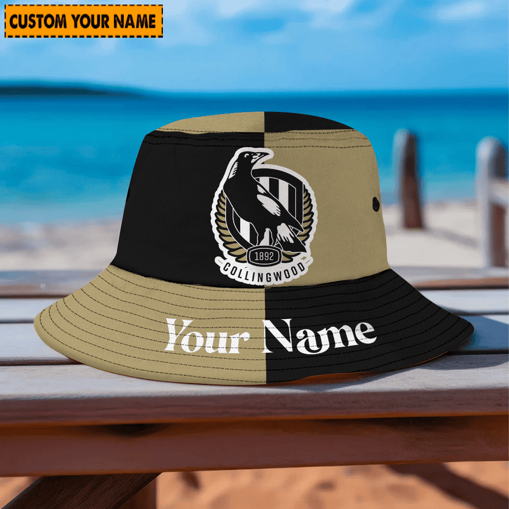 Afl Custom Name Collingwood Bucket Hat For Fan