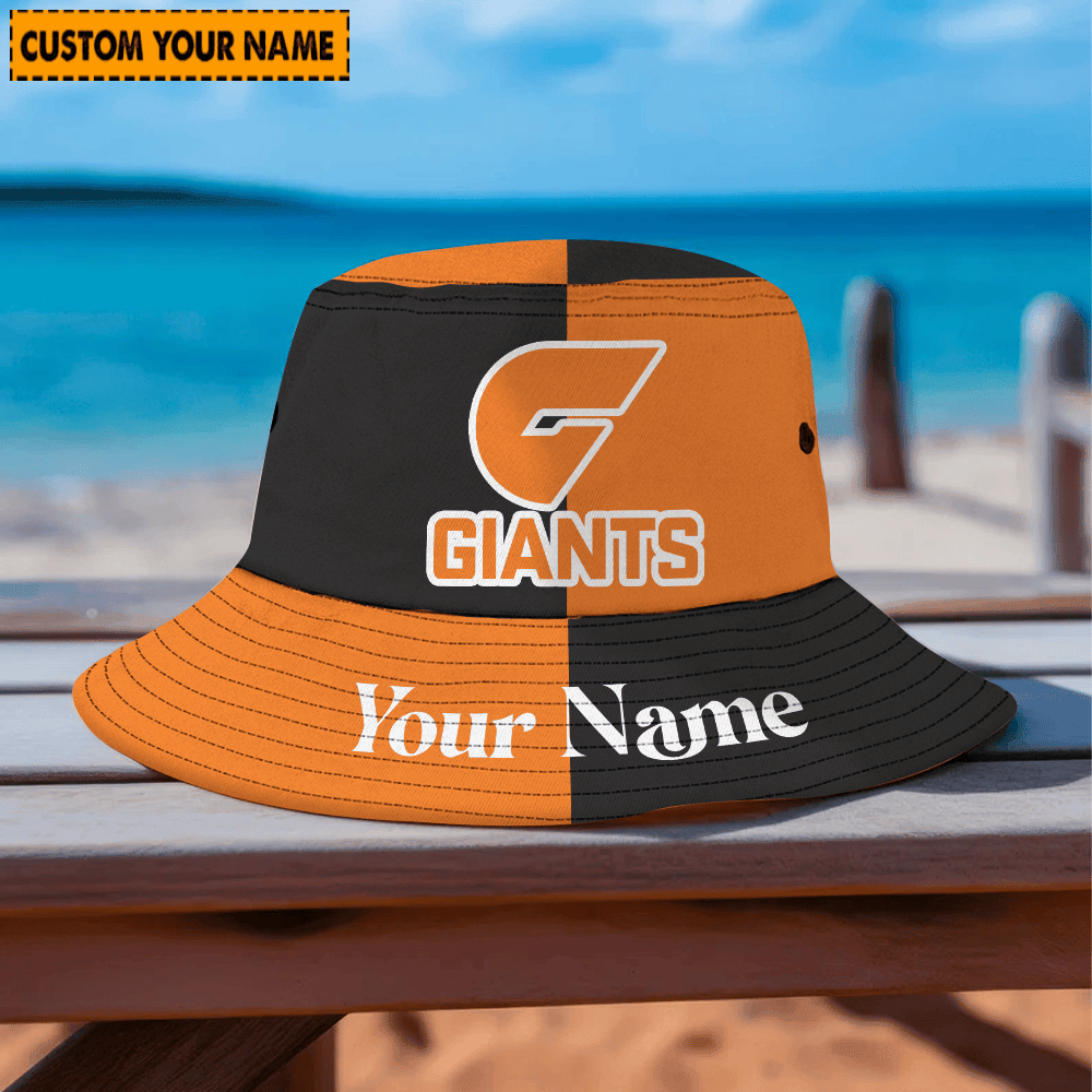 Afl Custom Name Gws Giants Bucket Hat For Fan