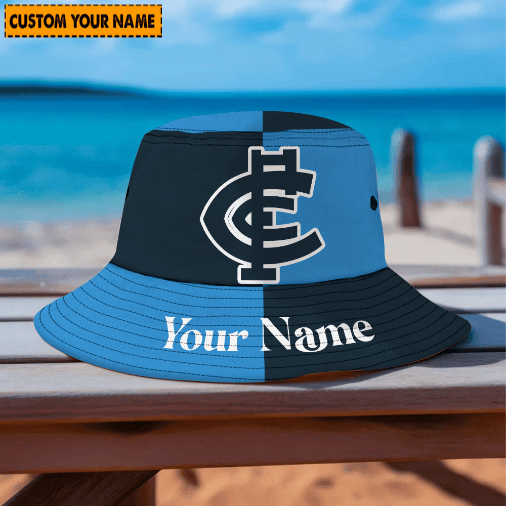 Afl Custom Name Carlton Bucket Hat For Fan