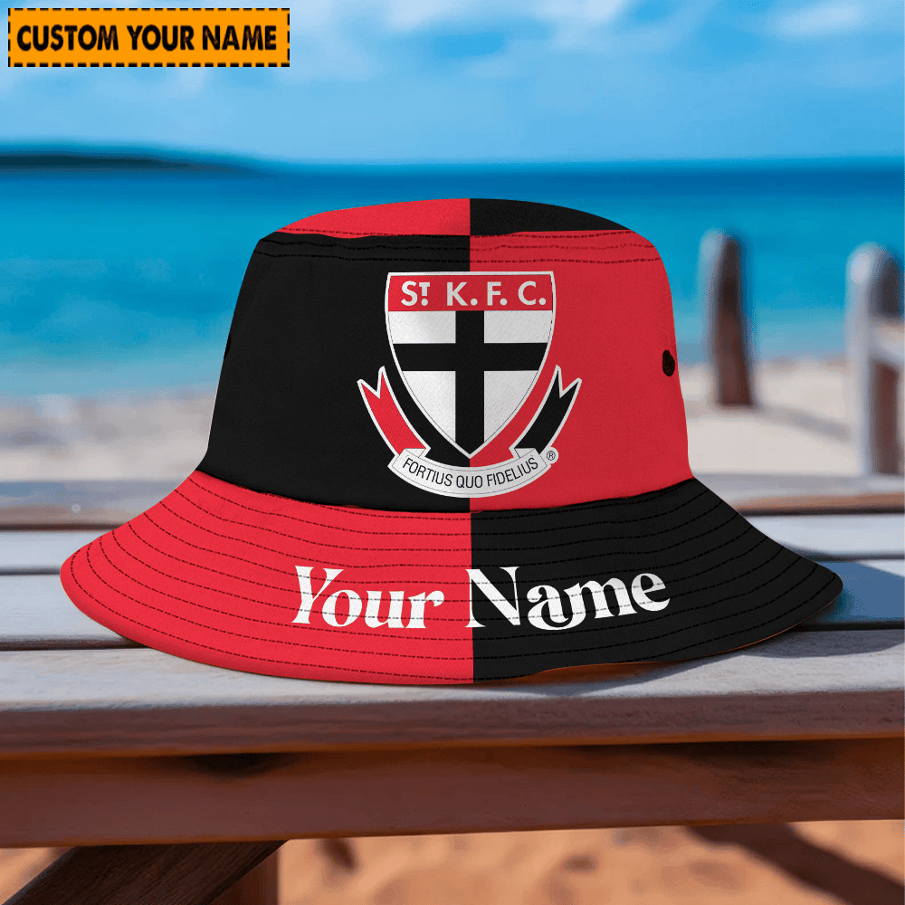 Afl Custom Name St Kilda Bucket Hat For Fan