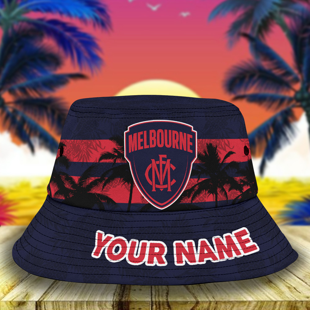 Afl Melbourne Bucket Hat For Fan