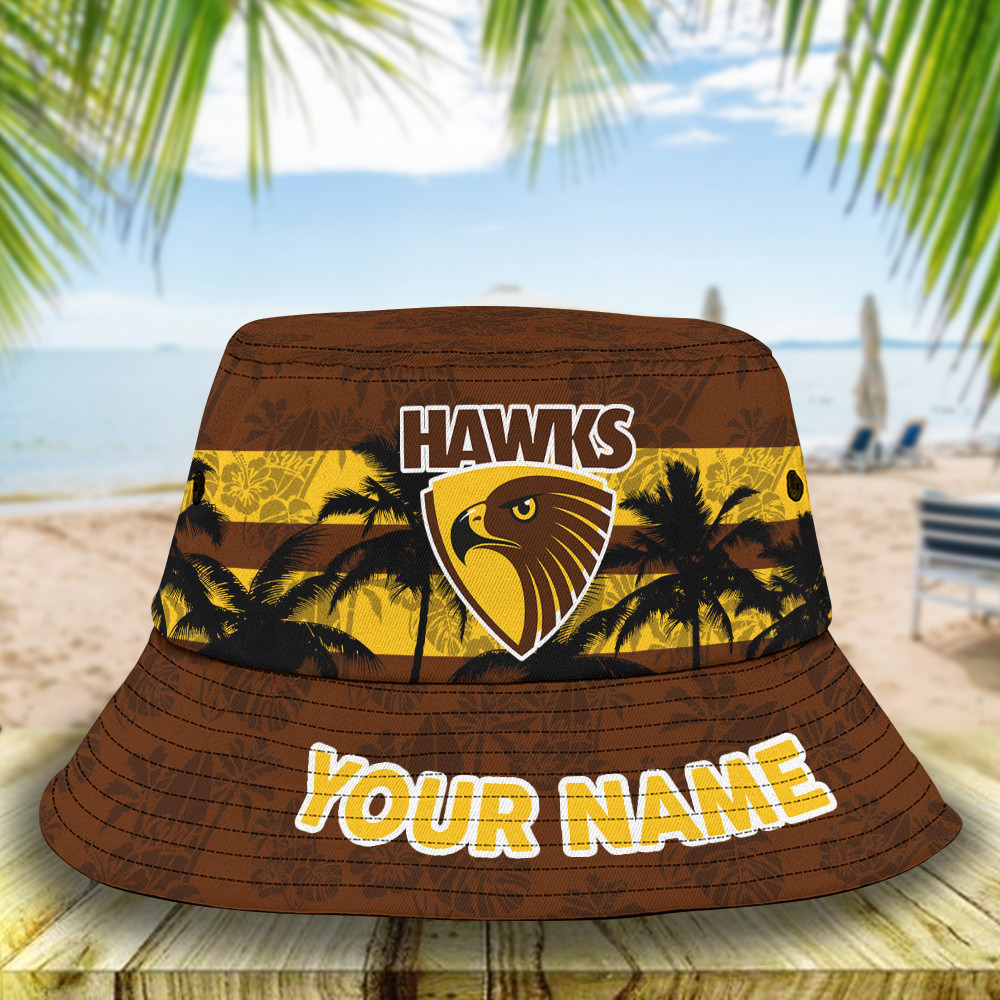 Afl Hawthorn Bucket Hat For Fan