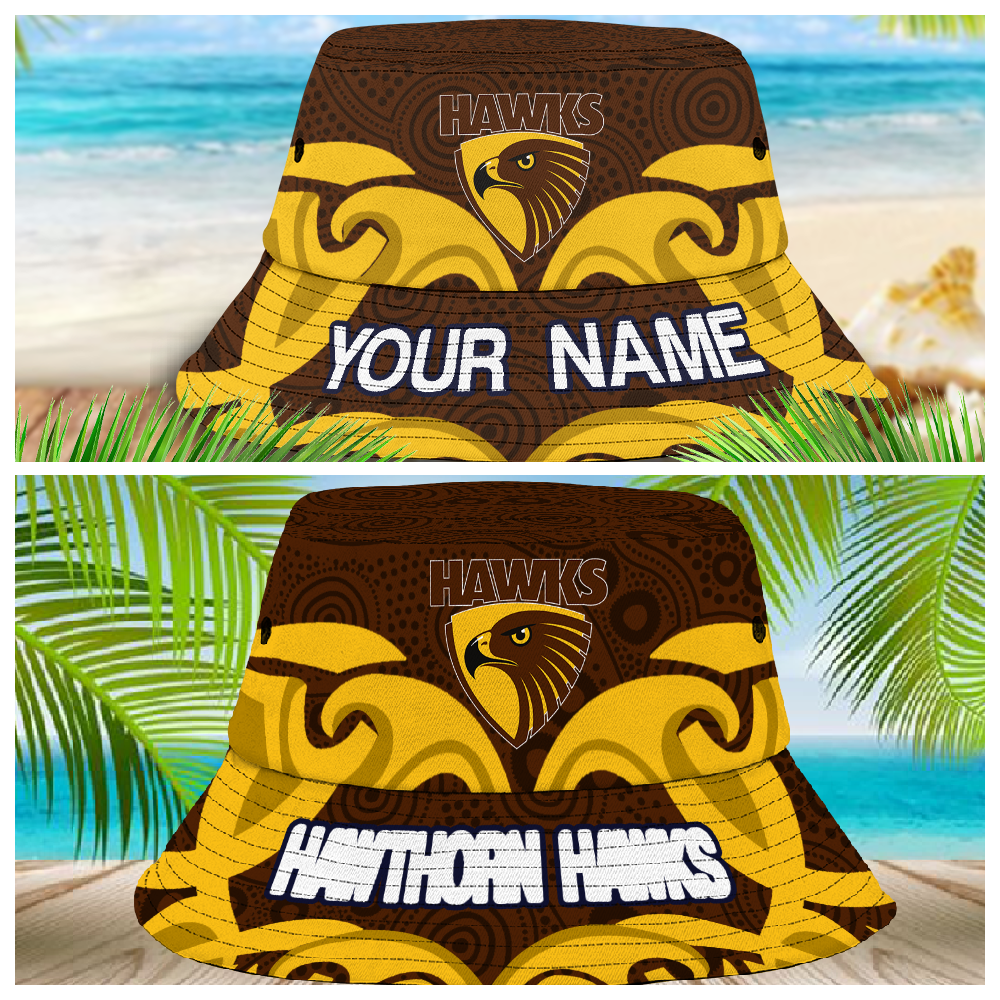 Afl Hawthorn Bucket Hat For Lover, Boyfriend, Husband
