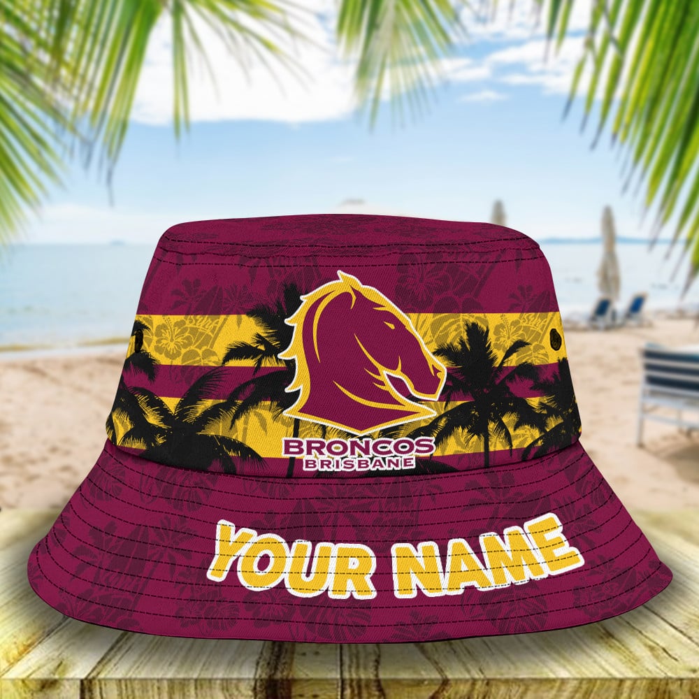 Nrl Brisbane Broncos Bucket Hat For Fan