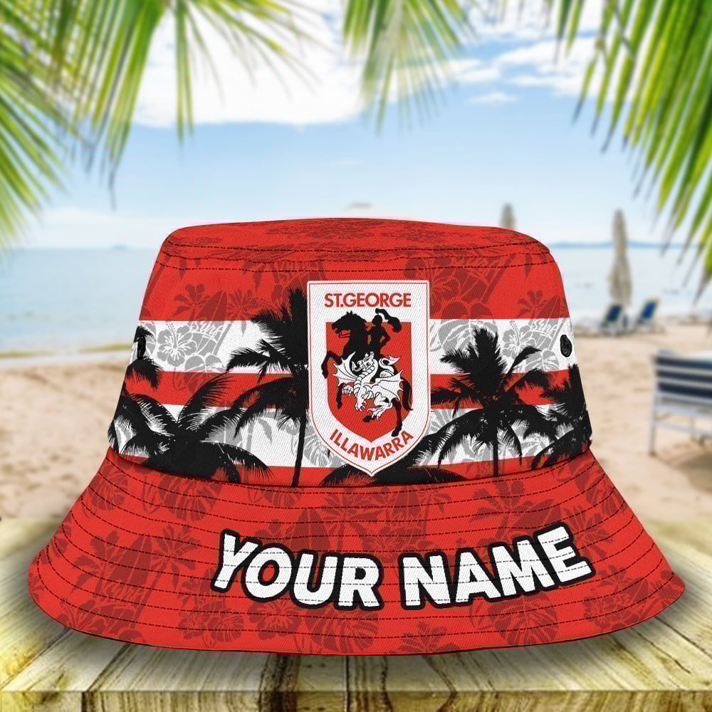 Nrl St. George Illawarra Dragons Bucket Hat For Fan