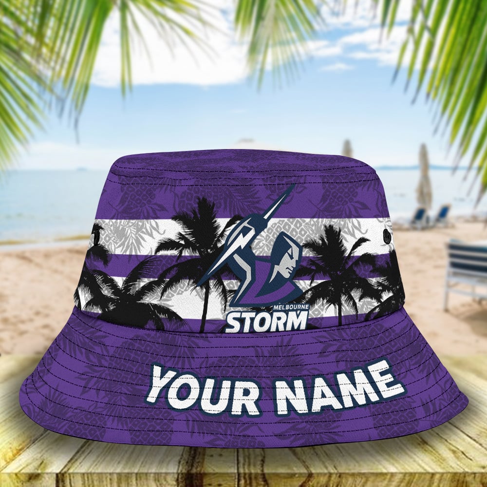 Nrl Melbourne Storm Bucket Hat For Fan