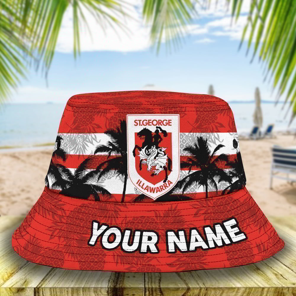 Nrl St. George Illawarra Dragons Bucket Hat For Fan