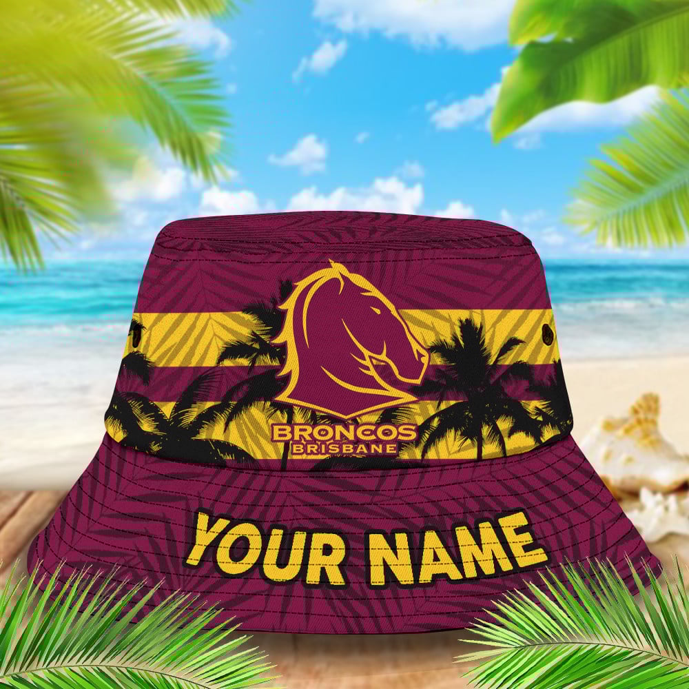 Nrl Brisbane Broncos Bucket Hat For Fan
