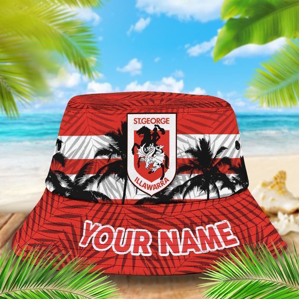 Nrl St. George Illawarra Dragons Bucket Hat For Fan