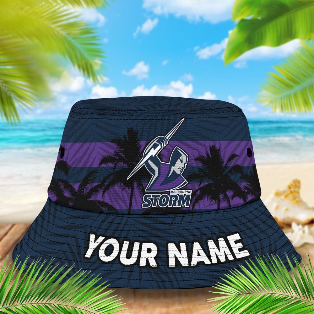 Nrl Melbourne Storm Bucket Hat For Fan