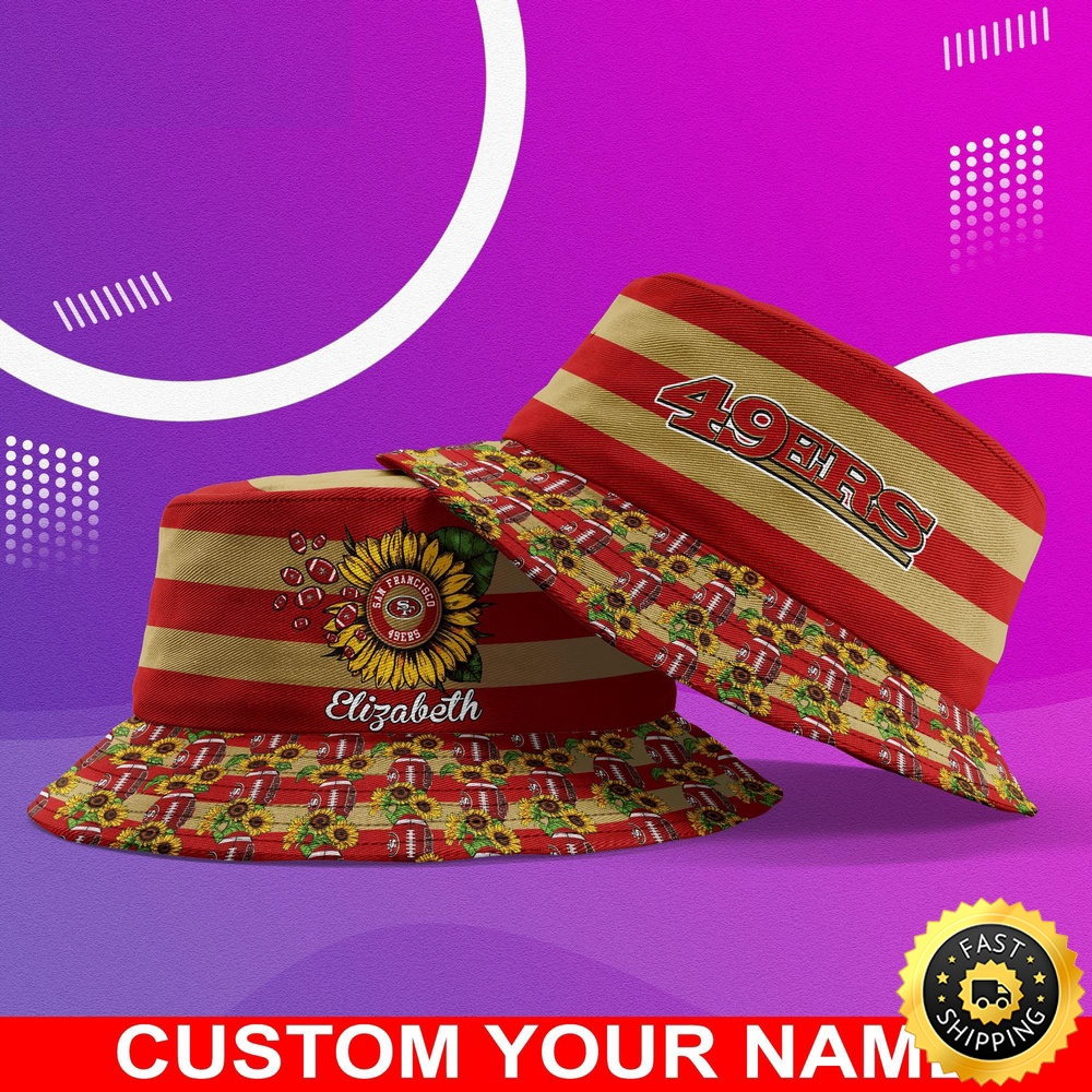 San Francisco 49Ers Nfl Bucket Hat Sport Fan Gift For Fan