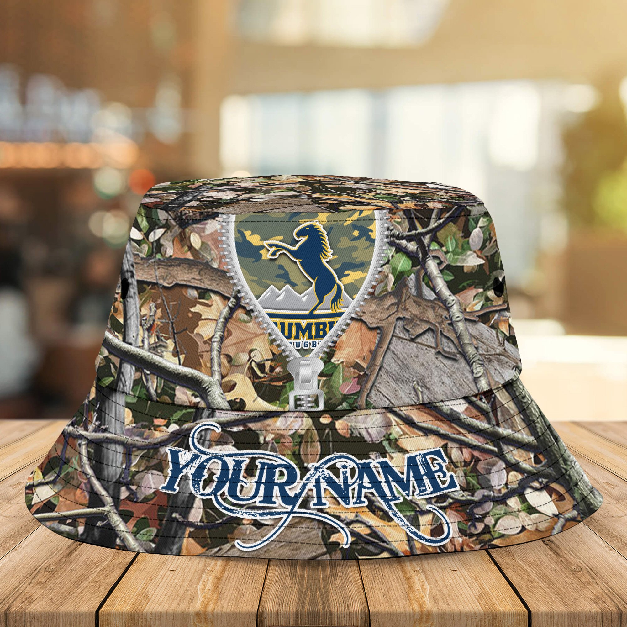 Brumbies Super Rugby Camo Hunting Bucket Hat For Fans