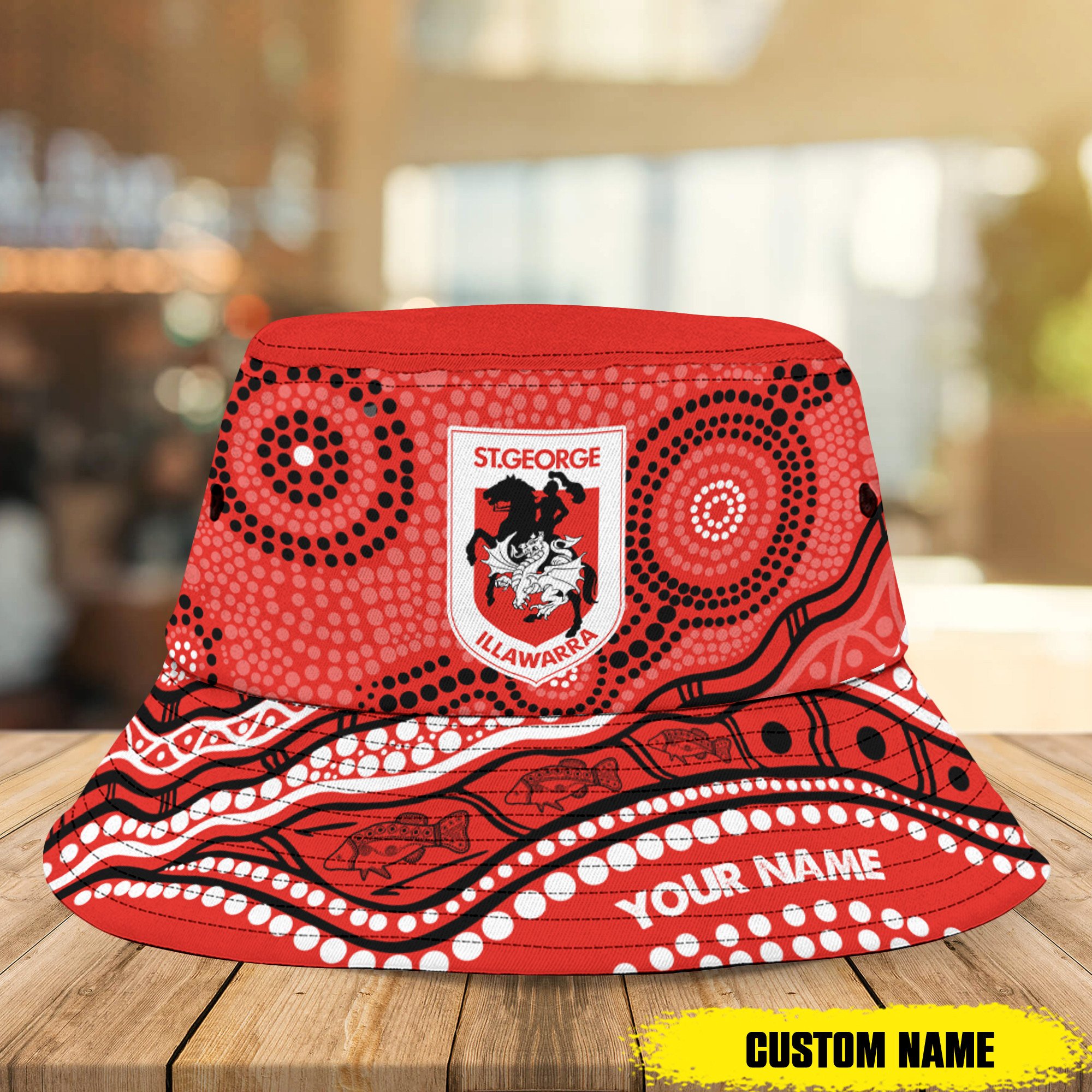 Nrl St. George Illawarra Dragons Bucket Hat For Fans ?Limited Edition