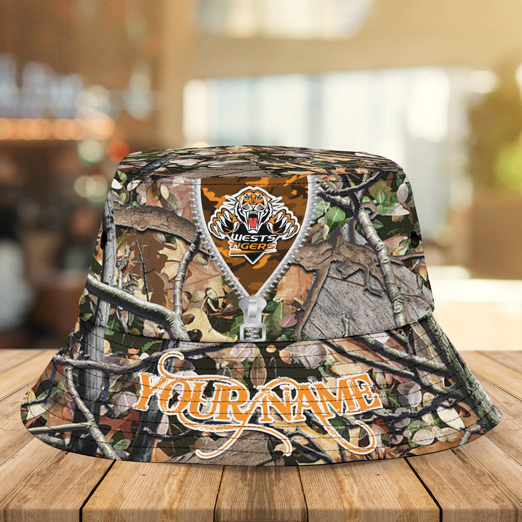 Nrl Wests Tigers Camo Hunting Bucket Hat For Fans ?Limited Edition