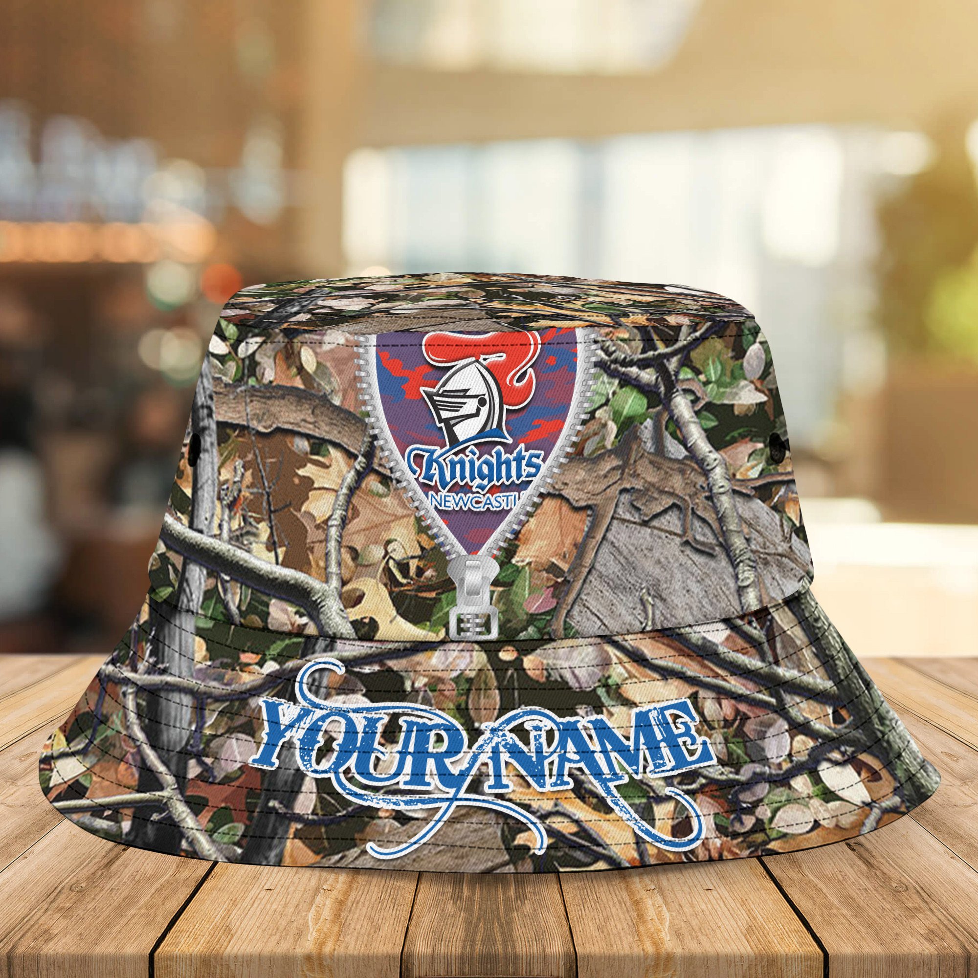 Nrl Newcastle Knights Camo Hunting Bucket Hat For Fans ?Limited Edition
