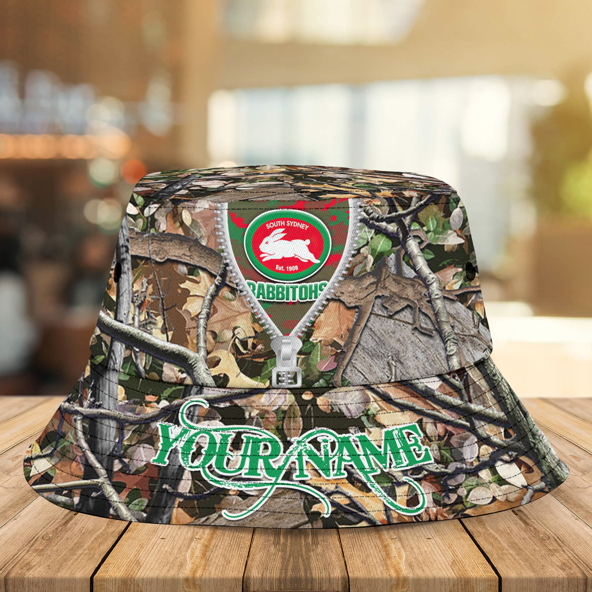 Nrl South Sydney Rabbitohs Camo Hunting Bucket Hat For Fans ?Limited Edition