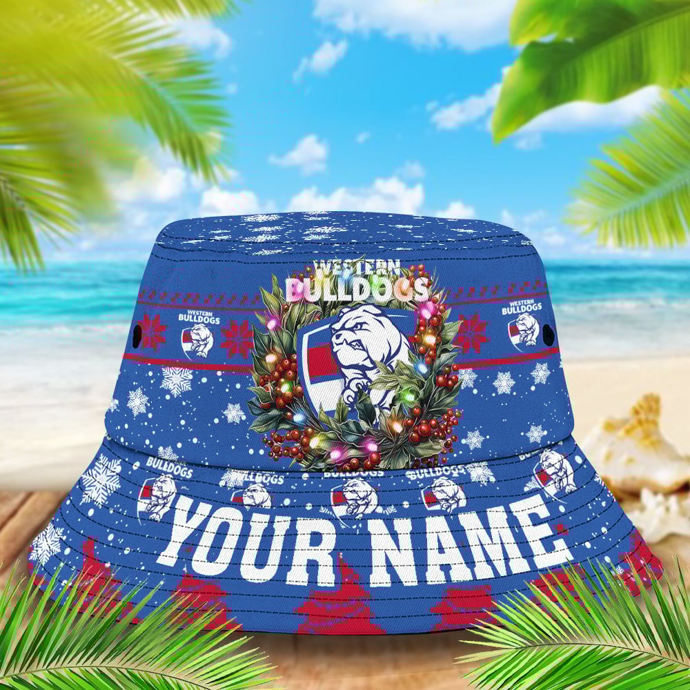 Western Bulldogs Christmas Bucket Hat For Christmas Season