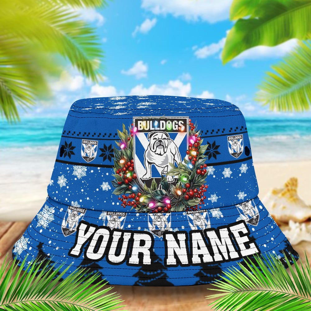 Nrl Canterbury-Bankstown Bulldogs Christmas Bucket Hat For Christmas Season