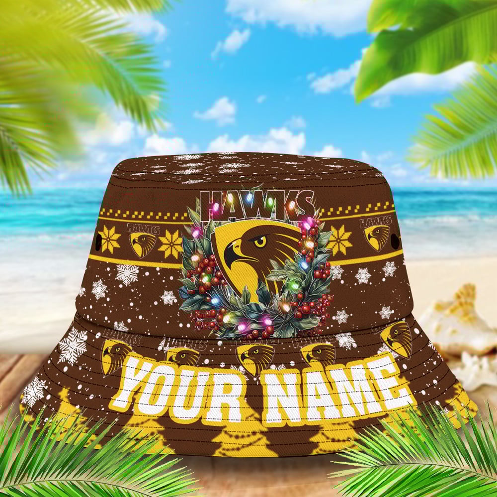 Hawthorn Football Christmas Bucket Hat For Christmas Season