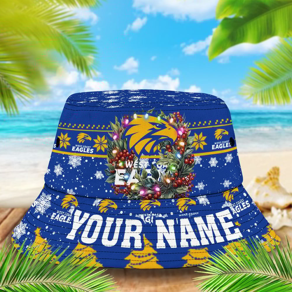 West Coast Eagles Christmas Bucket Hat For Christmas Season