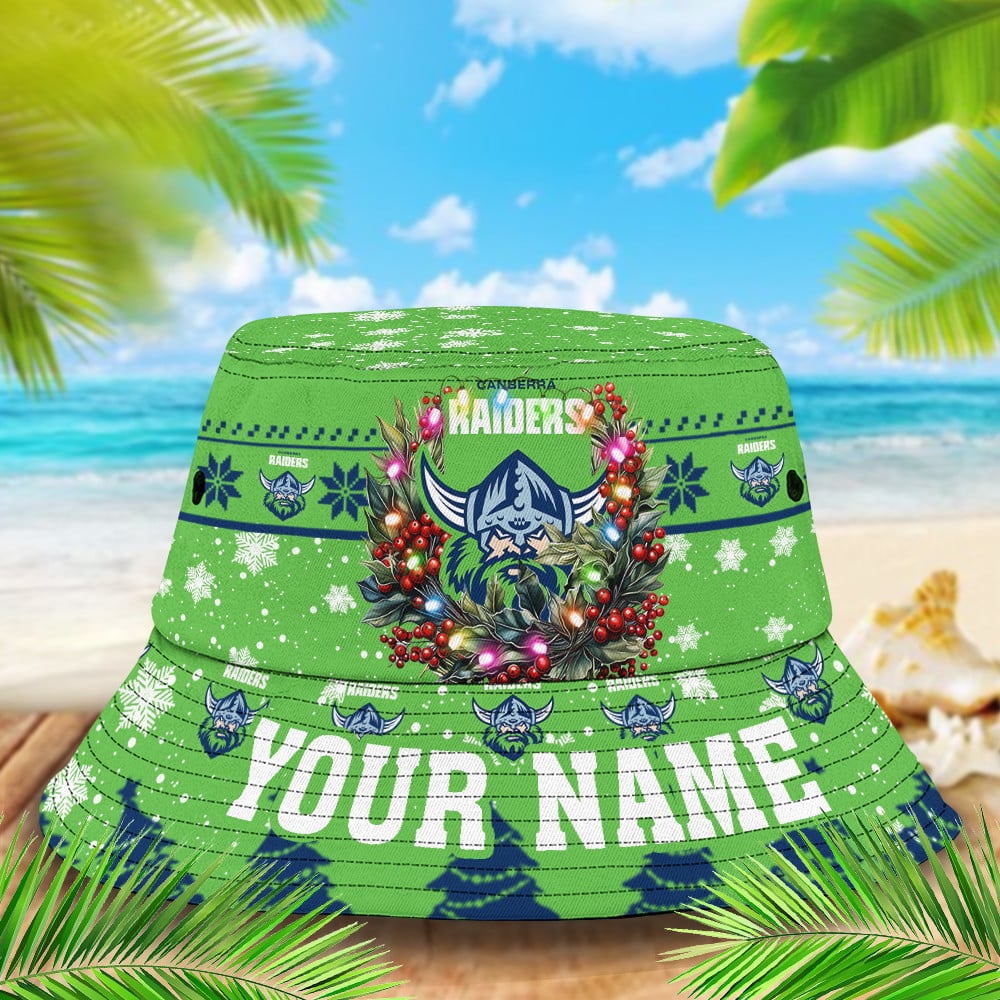 Nrl Canberra Raiders Christmas Bucket Hat For Christmas Season