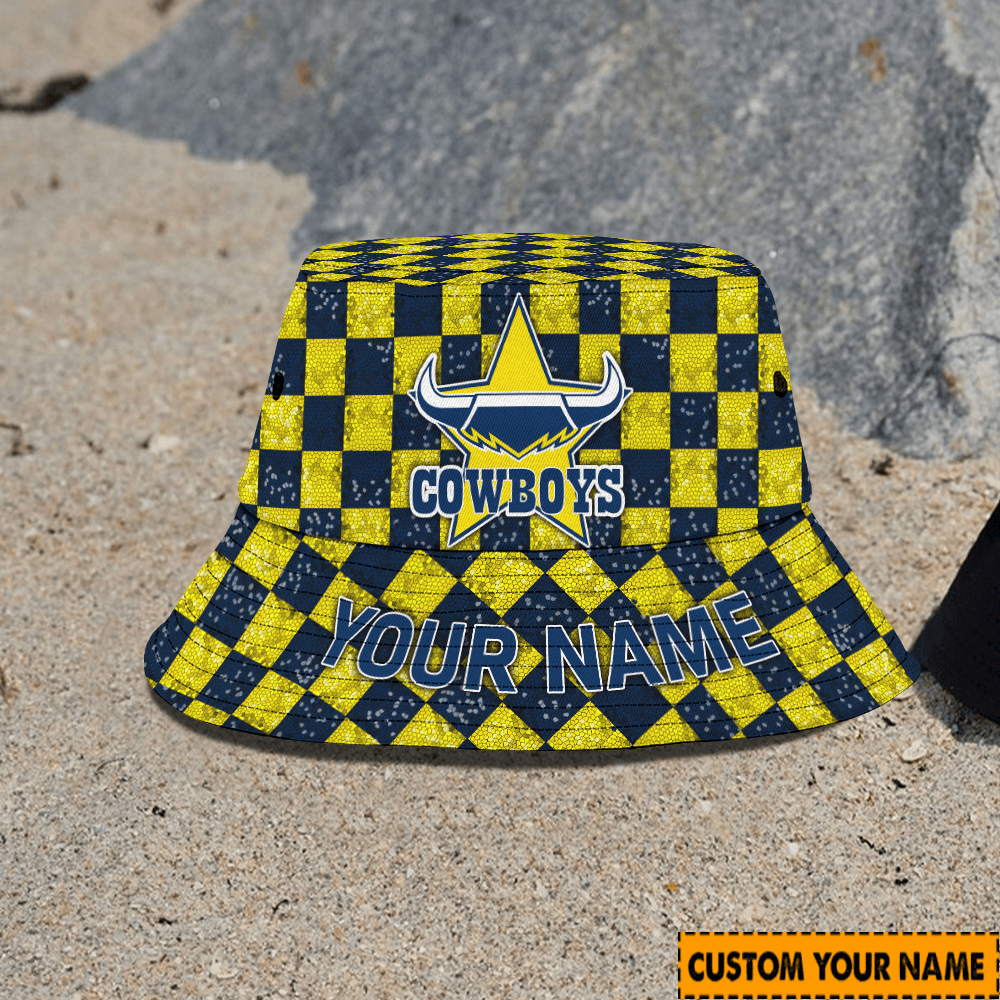 Nrl North Queensland Cowboys Custom Bucket Hat Birthday Present Team Gifts For Fan