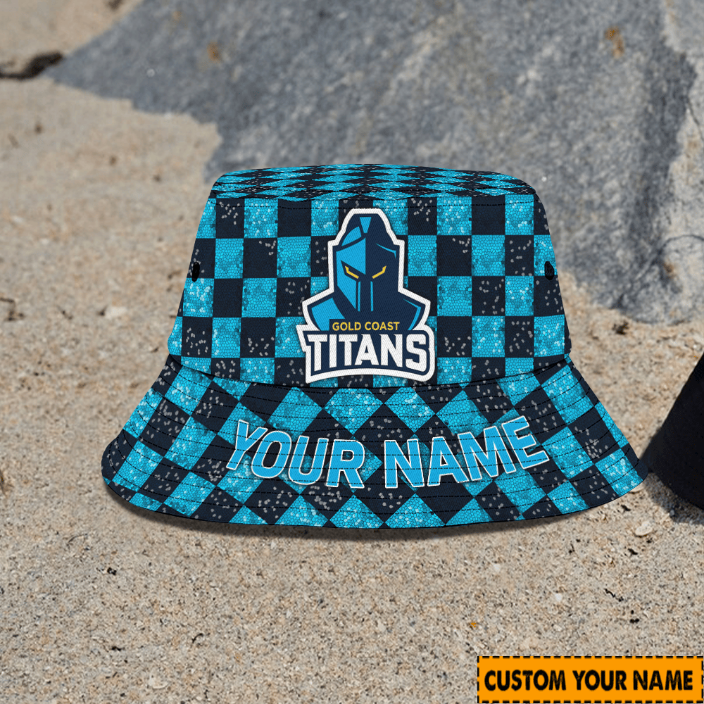 Nrl Gold Coast Titans Custom Bucket Hat Birthday Present Team Gifts For Fan