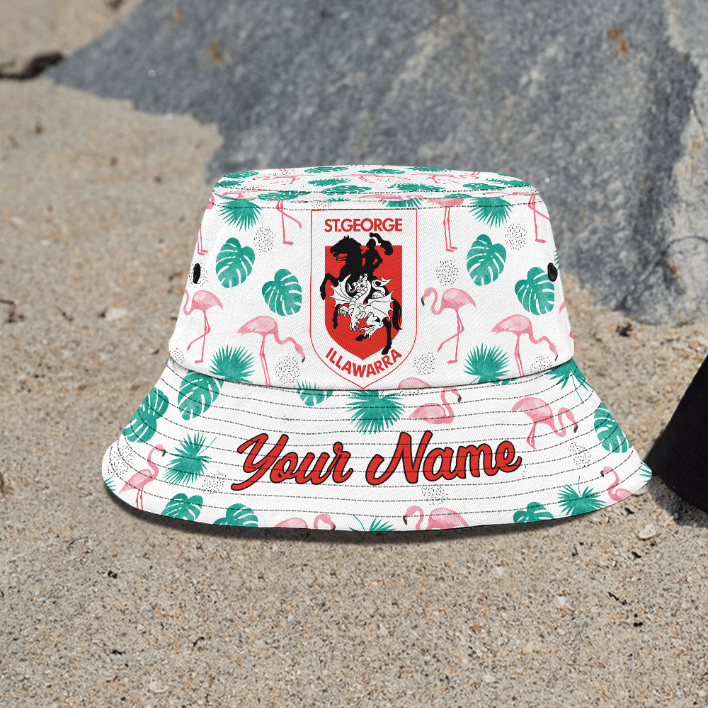 Nrl St. George Illawarra Dragons Aloha Bucket Hat For Fan