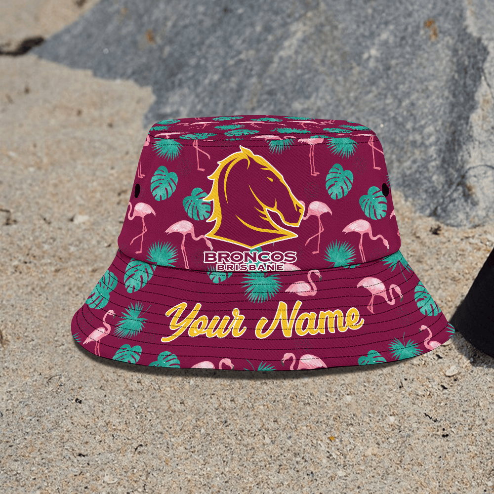 Nrl Brisbane Broncos Aloha Bucket Hat For Fan