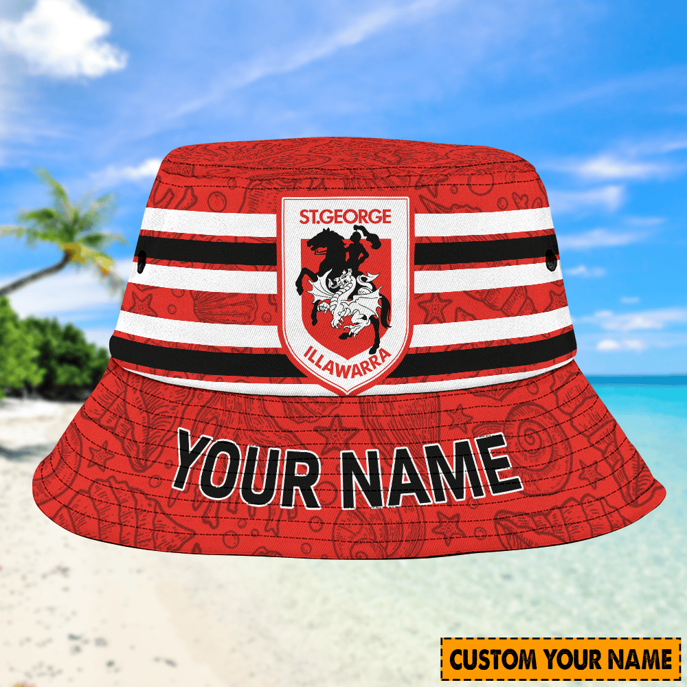 Nrl St. George Illawarra Dragons Bucket Hat For Fan