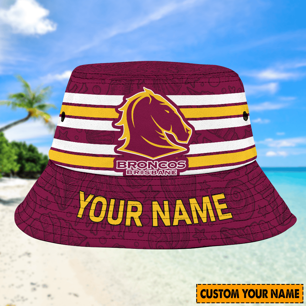 Nrl Brisbane Broncos Bucket Hat For Fan