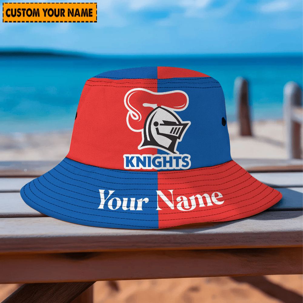 Nrl Newcastle Knights Custom Name Bucket Hat For Fan